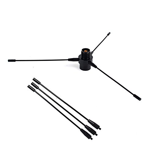 TWAYRDIO UHF/VHF Mobile Ground Plane Antenna Enhance Signal UHF Female to PL 259 Male Connector for Car Radio Mobile Transceiver