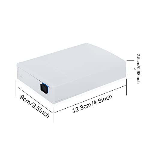 PNGKNYOCN Fiber Optic Terminal Junction Box 2 Ports Fiber Panel Desktop Box for FTTH, Optical SC/UPC Connectors