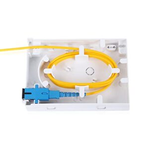 PNGKNYOCN Fiber Optic Terminal Junction Box 2 Ports Fiber Panel Desktop Box for FTTH, Optical SC/UPC Connectors