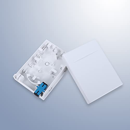 PNGKNYOCN Fiber Optic Terminal Junction Box 2 Ports Fiber Panel Desktop Box for FTTH, Optical SC/UPC Connectors