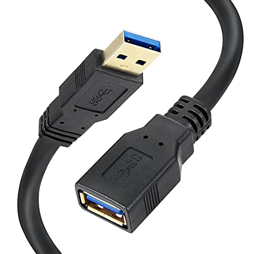 Qxcynsef USB 3.0 Extension Cable 15 FT,USB Extender Cable 15 FT Type A Male to A Female High Speed 3.0 USB Cable 15FT Black