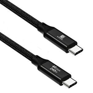 elfesoul usb 4 cable, usb c to usb c cable 5ft, 8k hd display, 40 gbps data transfer, 240w usb c charging cable for thunderbolt 3/4 cable, macbook pro, type-c laptop, hub, docking, and more.