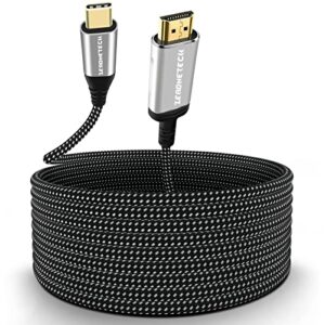 usb c to hdmi cable 4k 60hz 16.5ft usb type c to hdmi cable adapter for macbook pro/air 2021,ipad pro 2021, surface pro, samsung galaxy s20, dell xps, [thunderbolt 3/4 compatible]