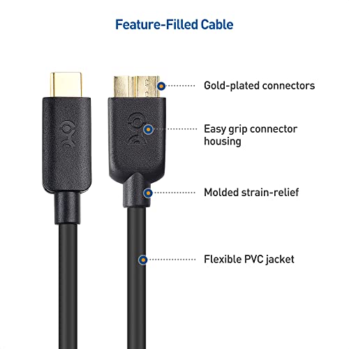 Cable Matters USB C to Micro USB 3.0 Cable 3.3 ft with 10 Gbps Data Transfer (USB C to Micro B 3.0, USB C Hard Drive Cable) in Black