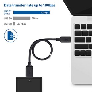 Cable Matters USB C to Micro USB 3.0 Cable 3.3 ft with 10 Gbps Data Transfer (USB C to Micro B 3.0, USB C Hard Drive Cable) in Black