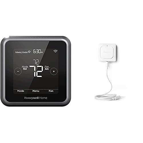 Honeywell Home RCHT8610WF T5 Smart Thermostat + Resideo RCHW3610WF Wi-Fi Water Leak and Freeze Detector