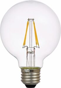 ledvance 74333 sylvania ultra led g25 filament light bulb-dimmable-40w equivalent 2700k-medium base, dimmable soft white-(2700k)