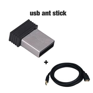 USB ANT+ Stick Dongle Adapter Wireless Receiver for Zwift, TheSufferfest, TrainerRoad, Rouvy to Upgrade Bike Trainer (with 3 Meters Extension Cable)