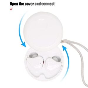 2 in 1 Portable Speakers Bluetooth Wireless Earbuds, 360 Surround Stereo Sound with Microphone, Touch Headset for Home Party Outdoor Travel(white)