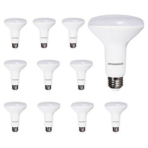 SYLVANIA TruWave Natural Series BR30 LED Light Bulb, 65W = 7W, Dimmable, Medium Base, 650 Lumes, Frosted, 2700K, Soft White - 12 Pack (40586)