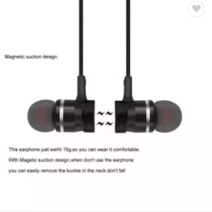 Bluetooth Bass Boosted Earbud Headphones Necklace Earbuds Headset Earphones Multi Button Volume Control Dashboard Used for Outdoors Working Out Relaxing, Talking in Business Meeting Etc.