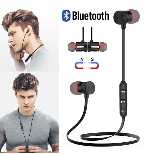 Bluetooth Bass Boosted Earbud Headphones Necklace Earbuds Headset Earphones Multi Button Volume Control Dashboard Used for Outdoors Working Out Relaxing, Talking in Business Meeting Etc.