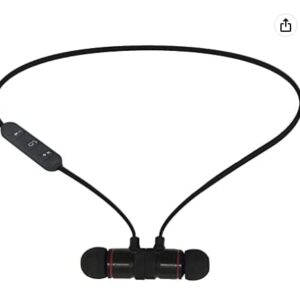 Bluetooth Bass Boosted Earbud Headphones Necklace Earbuds Headset Earphones Multi Button Volume Control Dashboard Used for Outdoors Working Out Relaxing, Talking in Business Meeting Etc.