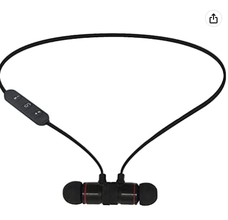 Bluetooth Bass Boosted Earbud Headphones Necklace Earbuds Headset Earphones Multi Button Volume Control Dashboard Used for Outdoors Working Out Relaxing, Talking in Business Meeting Etc.