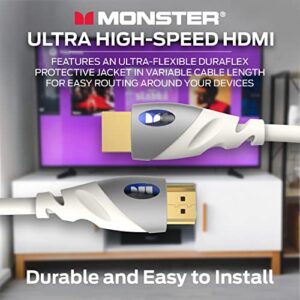 Monster HDMI Cable 4k Ultra HD with Ethernet - Corrosion-Resistant 24k Rose Gold Contacts and V-Grip Connection - HDMI Cable for PS3 and Computer Monitor - 6 FT