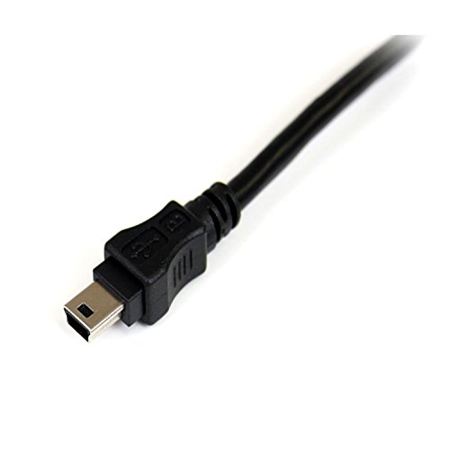 StarTech.com 1 ft USB Y Cable for External Hard Drive - USB A to mini B - USB cable - USB (M) to mini-USB Type B (M) - USB 2.0 - 1 ft - black - USB2HABMY1, 1 ft / 30cm