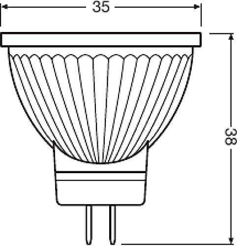 Osram Pack of 10 x Spot LED Reflector Lamp | Base: GU4 | Warm White | 2700 K | 4.20 W | Replacement for 35 W | LED Star MR11 12 V