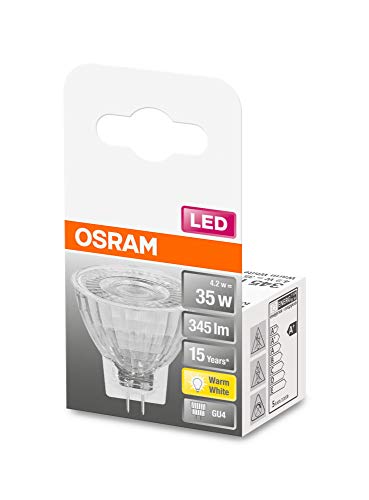 Osram Pack of 10 x Spot LED Reflector Lamp | Base: GU4 | Warm White | 2700 K | 4.20 W | Replacement for 35 W | LED Star MR11 12 V