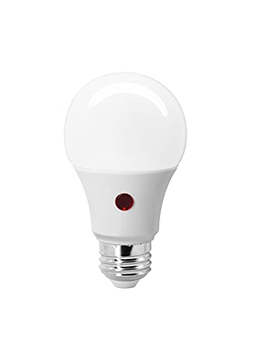 SYLVANIA Dusk to Dawn A19 LED Light Bulb with Auto On/Off Light Sensor, 60W=9W, 800 Lumens, 2700K, Soft White - 6 Pack (41257)