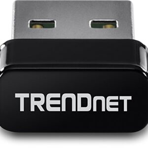 TRENDnet - TEW-808UBM Micro AC1200 Wireless USB Adapter, MU-MIMO, Dual Band Support 2.4GHz/5GHz, Supports Windows/Mac, TEW-808UBM Black