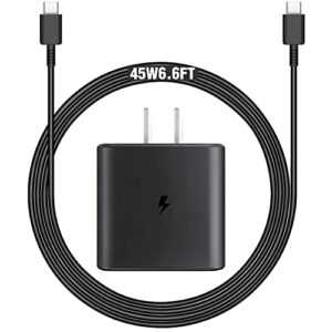 45W USB C Charger, PD3.0 PPS Super Fast Charging Type C Charger for Steam Deck, Samsung Galaxy Tab S8/Tab S8+ Plus/Tab S8 Ultra, Tab S7/Tab S7+ Plus/Tab S7 FE, with 6.6 Ft USB C to USB C Cable Cord