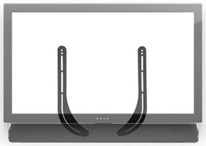 mount-it! soundbar mount, universal sound bar tv bracket for mounting above or under tv, fits sonos, samsung, sony, vizio, adjustable arm fits 32 to 70 inch tvs, 33 lbs capacity, black