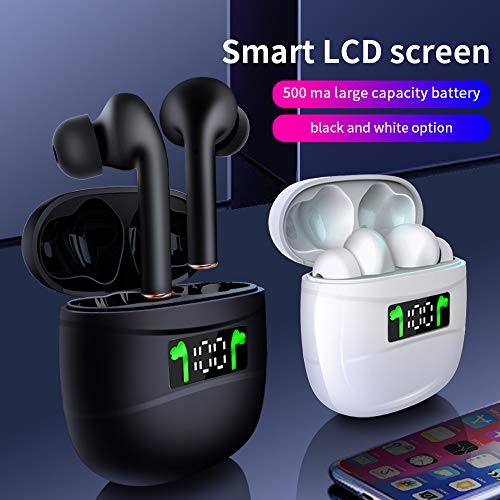 Rocxf Latest Upgrade Bluetooth 5.2 True Wireless Earbuds with Led Display Charging Case Waterproof Earbuds 30 Hours Playtime Built-in Mic Earbuds Hifi Premium Sound Headphones with Deep Bass for Sport