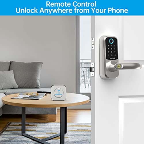 Hornbill Wi-Fi Gateway Remotely Control Your Bluetooth Smart Door Lock with TT Lock App, Smart Wi-Fi Bridge Hub Work with Alexa Voice Control Keyless Entry Keypad Smart Deadbolt, Works with 2.4 GHz