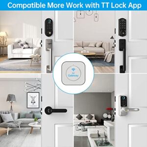 Hornbill Wi-Fi Gateway Remotely Control Your Bluetooth Smart Door Lock with TT Lock App, Smart Wi-Fi Bridge Hub Work with Alexa Voice Control Keyless Entry Keypad Smart Deadbolt, Works with 2.4 GHz