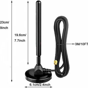 Waterproof Replacement 5.8dBi Strengthen Magnet Base Pure Copper 915MHZ LoRa Gateway Antenna with 3M/10FT Cable for Helium Hotspot RAK Nebra Bobcat 300 SenseCAP M1 Hotspot HNT Finestra Miner, Eifagur