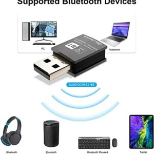 Blueshadow 2-in-1 USB WiFi Bluetooth Adapter - Dual Band 2.4G/5G Wireless Network Adapter Mini WiFi Dongle for PC/Desktop/Laptop Support Win 7/8/10(USB WiFi 600Mbps)