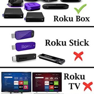 Amaz247 Standard IR Remote for Roku 1,2,3,4 (HD, LT, XS, XD), Roku Express, Roku Premiere, Roku Ultra; NOT for Roku Stick NOT for Roku TV NO TV Power Button and Volume Button