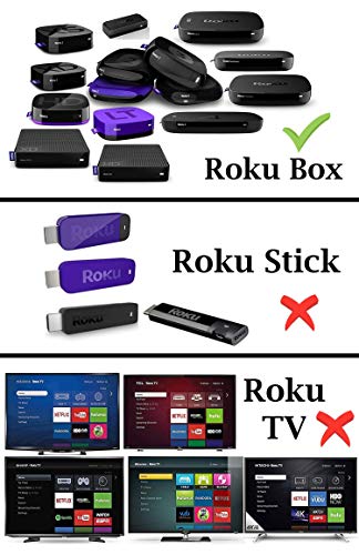 Amaz247 Standard IR Remote for Roku 1,2,3,4 (HD, LT, XS, XD), Roku Express, Roku Premiere, Roku Ultra; NOT for Roku Stick NOT for Roku TV NO TV Power Button and Volume Button