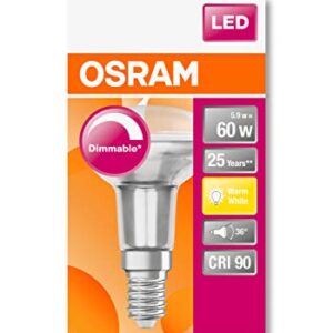 OSRAM LED Reflector lamp / Base: E14 / Warm White / 2700 K / 5.90 W / Replacement for 60 W Reflector lamp / LED Superstar R50 [Energy Efficiency Class A] / Pack of 10