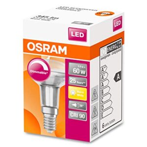 OSRAM LED Reflector lamp / Base: E14 / Warm White / 2700 K / 5.90 W / Replacement for 60 W Reflector lamp / LED Superstar R50 [Energy Efficiency Class A] / Pack of 10