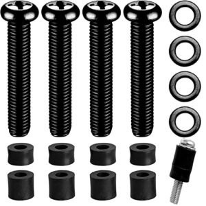 m8 screws for samsung tv m8x45mm tv mounting bolts screws with 25mm long spacers solid screw bolt hardware for mounting work with samsung 50″ 55″ 60″ 65″ 70″ 75″ 82″ tv black