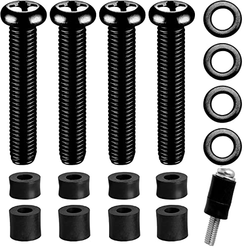 M8 Screws for Samsung TV M8x45mm TV Mounting Bolts Screws with 25mm Long Spacers Solid Screw Bolt Hardware for Mounting Work with Samsung 50" 55" 60" 65" 70" 75" 82" TV Black