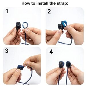 smaate Anti-Lost Strap Compatible with JLab GO AIR Wireless Earbuds, Soft Silicone Cord for Anti-Falling During Sports