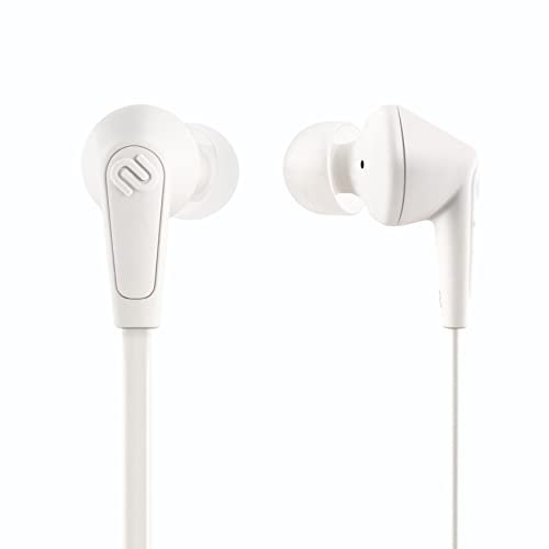 Urbanista Madrid Bluetooth Earphones, in Ear Headphones Compatible with iOS and Android, 4HR Battery Life, Handsfree Play/Pause, White