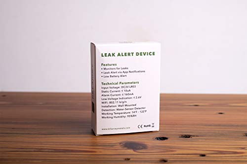 Killarney Metals Leak Alert Device, WiFi Water Leak Alarm Works with iPhone, Android, and Alexa - Get notified of leaks Instantly on Your Smartphone