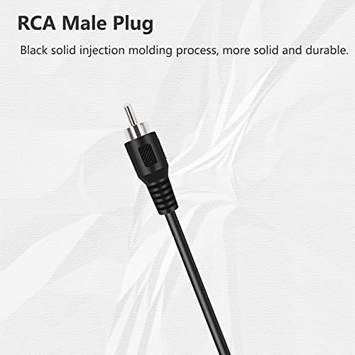 Bolvek 4 Pack RCA Male to Speaker Wire, RCA Male Plug Adapter Connector to Bare Wire Open End Audio Cable for Amplifier Audio Video Receiver Speakers