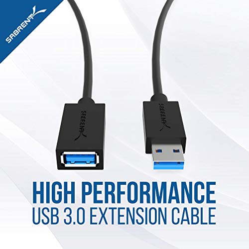 SABRENT USB 3.0 Sharing Switch for Multiple Computers and Peripherals LED Device Indicators + 22AWG 3 Feet USB 3.0 Extension Cable