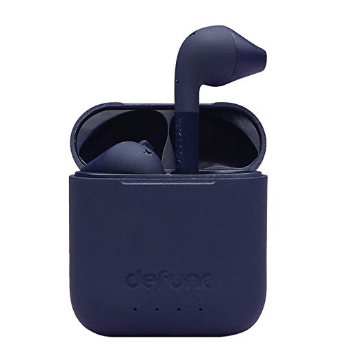 Defunc True Wireless Earbuds - True GO Slim - IPX4 Splashproof - Touch Controls - USB C Charging Case (Blue)