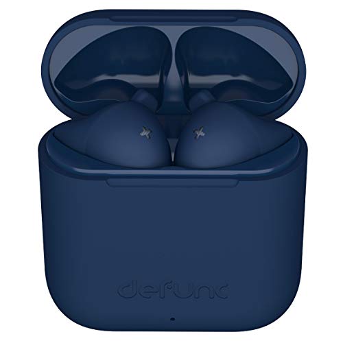 Defunc True Wireless Earbuds - True GO Slim - IPX4 Splashproof - Touch Controls - USB C Charging Case (Blue)