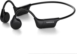 nanka bone conduction headphones, open ear bluetooth headphones with mic, ipx6 waterproof wireless headphones with magnetic charging for sports