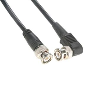 amphenol co-058bncrbnc-002 black bnc male to bnc right angle male coaxial cable, rg58, 50 ohm, 2′