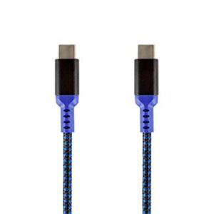 Monoprice Stealth Charge and Sync USB 2.0 Type-C to Type-C Cable - 1.5 Feet - Blue, Up to 3A/60 Watts, Fast Charging