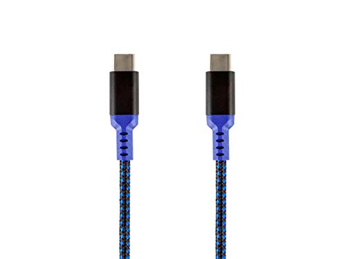 Monoprice Stealth Charge and Sync USB 2.0 Type-C to Type-C Cable - 1.5 Feet - Blue, Up to 3A/60 Watts, Fast Charging