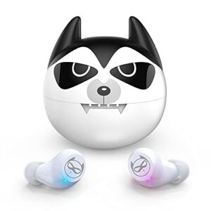 kids wireless earbuds xzc bull demon king design in-ear hifi stereo wireless ear buds for kids adult gift 36h playtime bluetooth 5.0 headphones with dual micphone for workout sport (husky)
