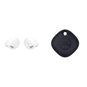 samsung galaxy buds pro, bluetooth earbuds, white (us version) & tag bluetooth tracker & item locator for keys, wallets, luggage, pets and more (1 pack), black (us version)